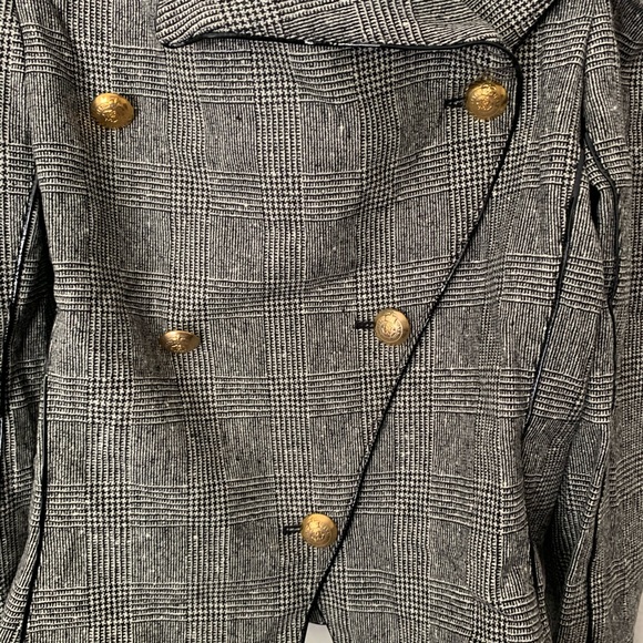 NWT Roberto Cavalli | Vintage Y2K Era Plaid Wool Blazer Jacket Sz 40 - Picture 2 of 10